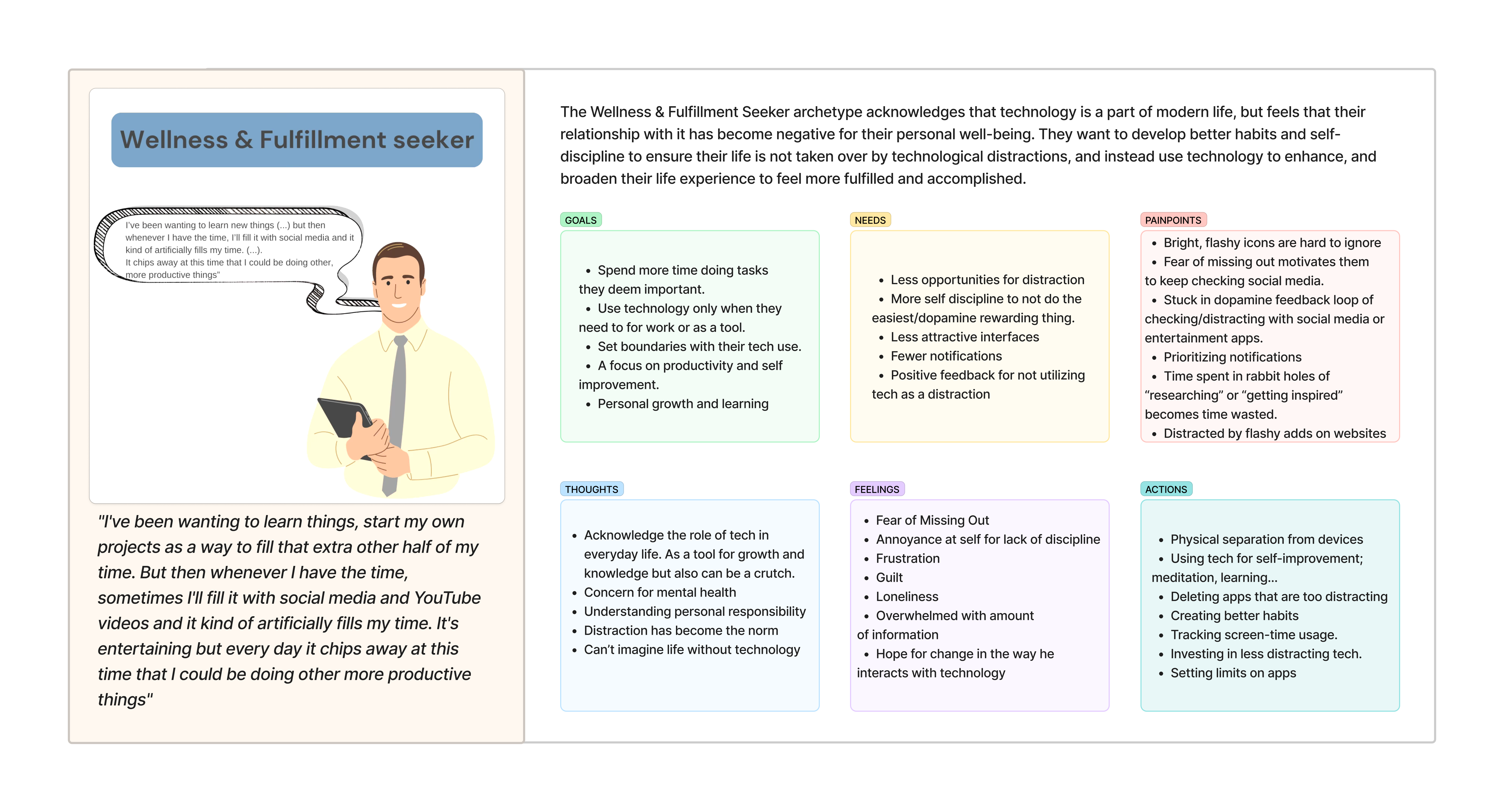 Wellness and Fulfillment seeker archetype